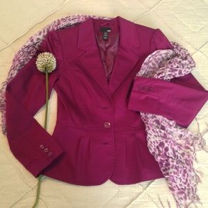 Purple peplum blazer